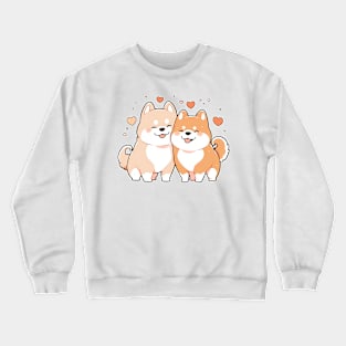 Valentine Dog Couple Crewneck Sweatshirt